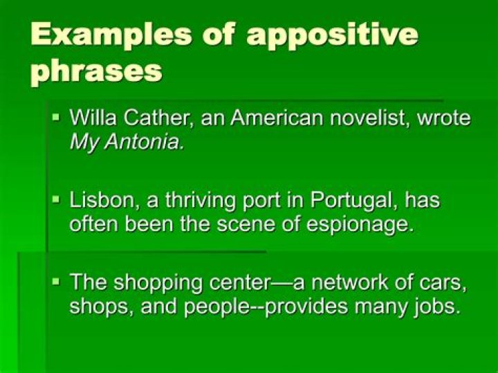 Appositive examples - How To Discuss